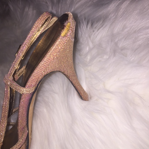 Dolce & Gabbana light pink sparkly strappy heels - Picture 4 of 8